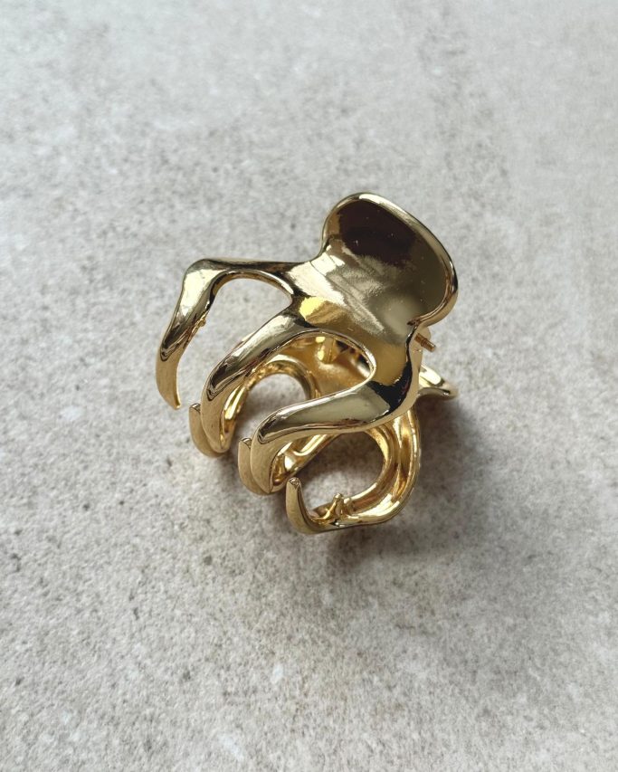 Edelstahl Haarklammer in Gold Optik